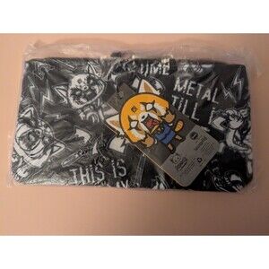 Loungefly Sanrio Aggretsuko pencil case black Rock Retsuko